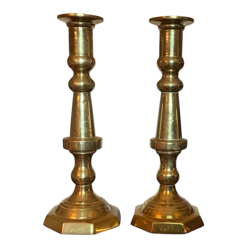 Vintage Elegant Brass Candlestick Holders